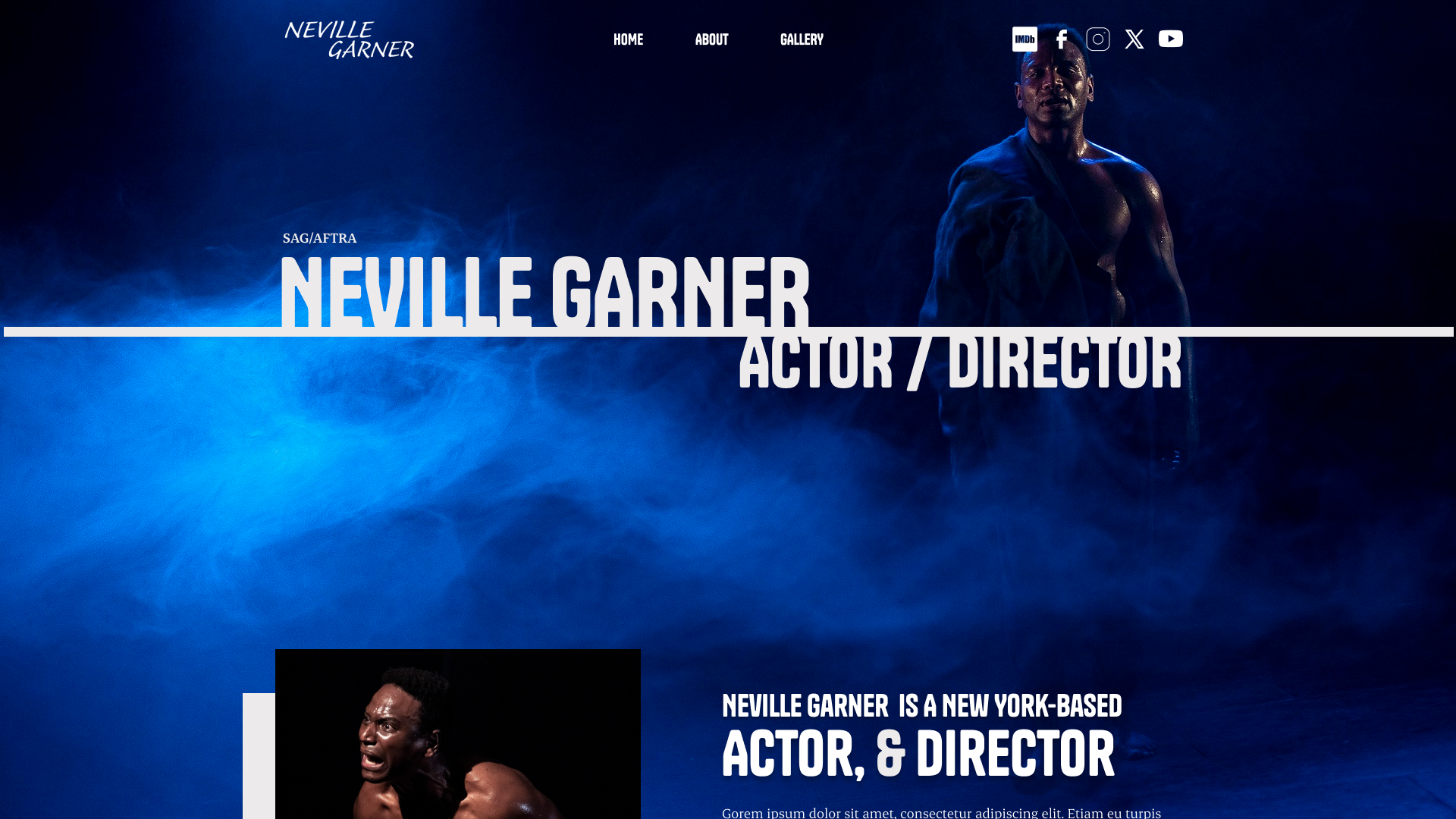 Actor Portfolio concept website preview